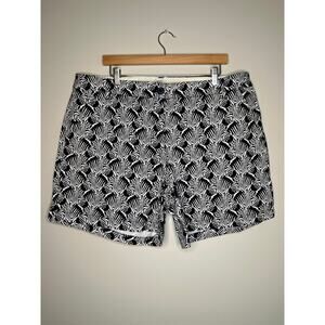 Crown & Ivy Navy White Zebra Safari Zoo Animal Print Chino 6 Inch Short 18W